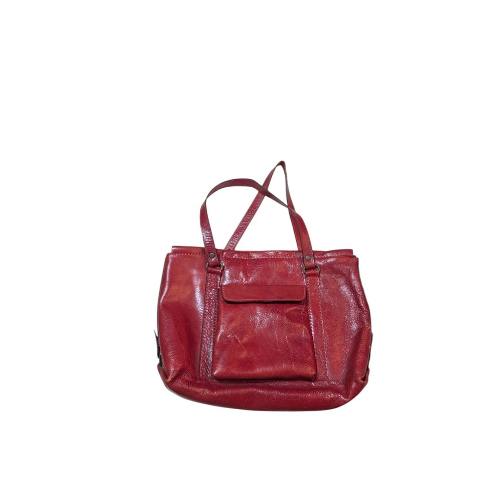Vintage Tano Red Leather Shoulder Bag Purse Made In Italy